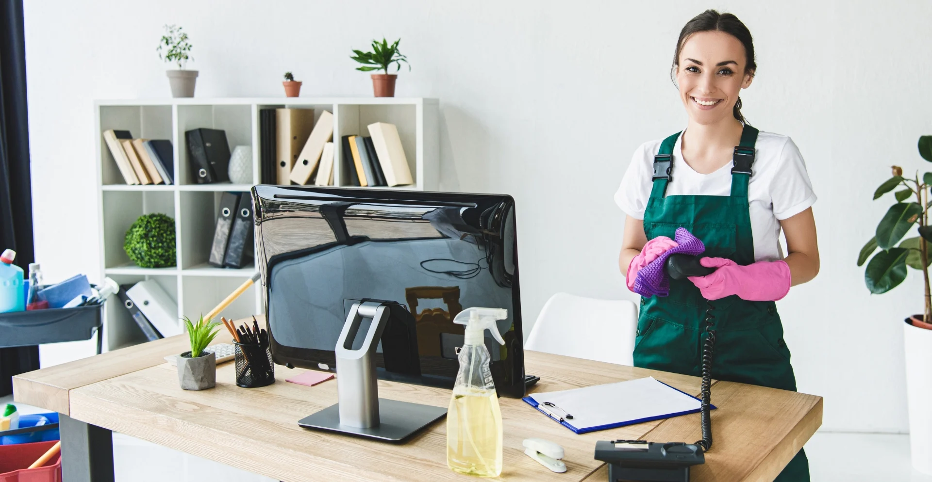 Toolbox and cleaning gear prepared for unique or custom service requests